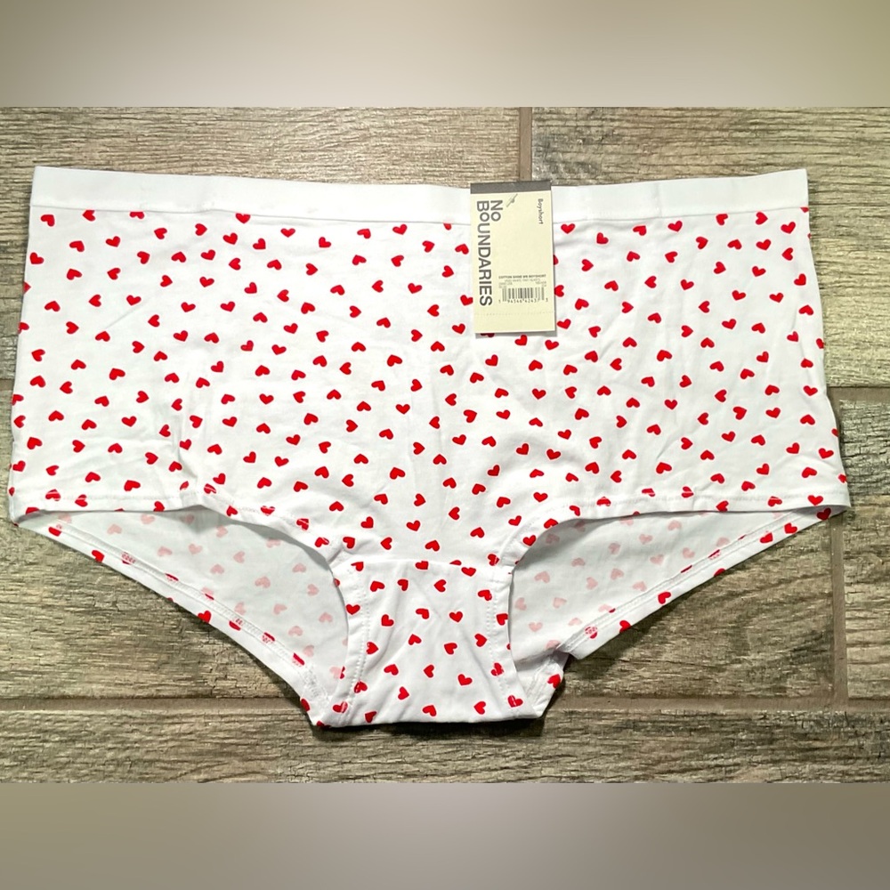 New Nobo, No Boundaries stretch cotton boyshort panties You pick size Hearts